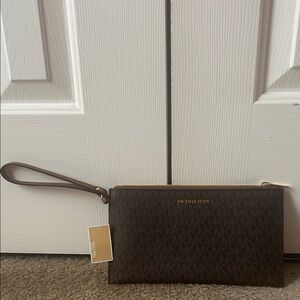 Michael Kors Dark Brown Wristlet